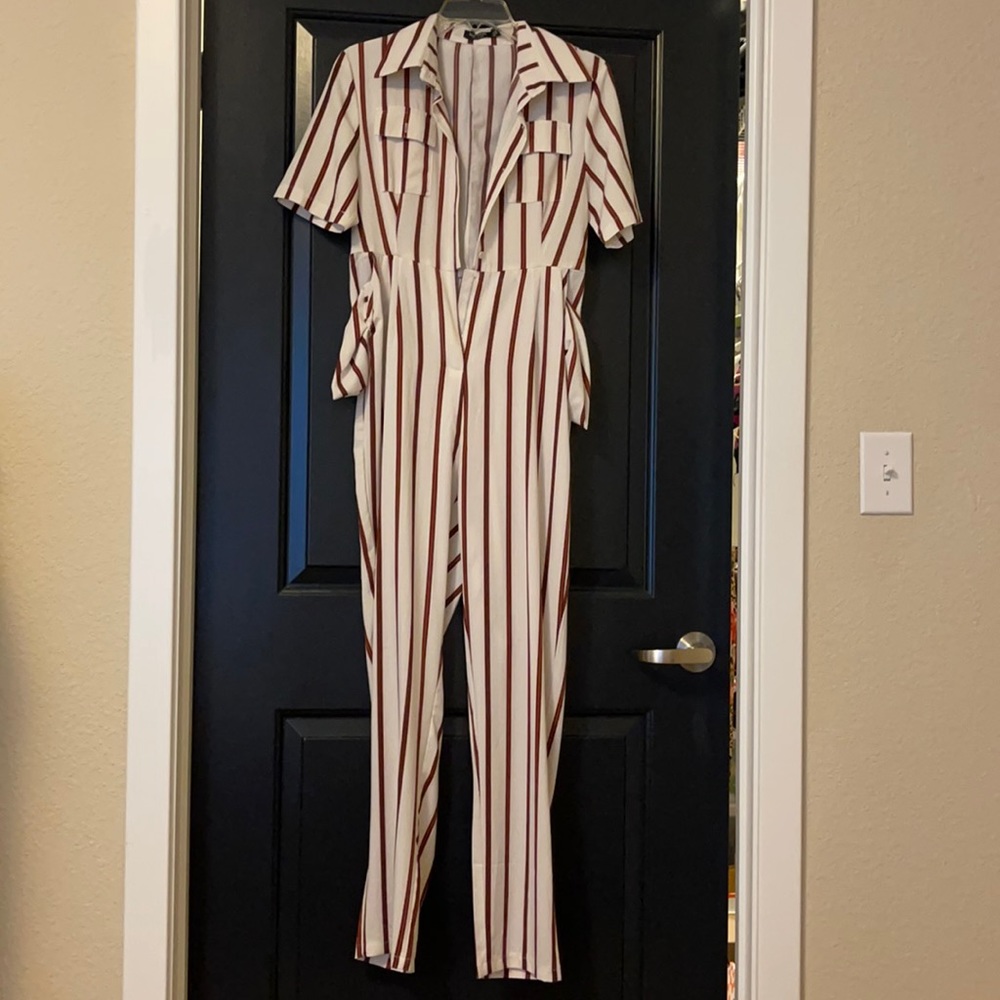Pinstripe jumpsuit